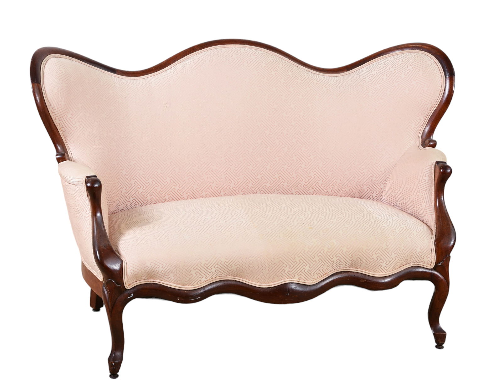 Victorian style walnut carved sofa (1 of 2)