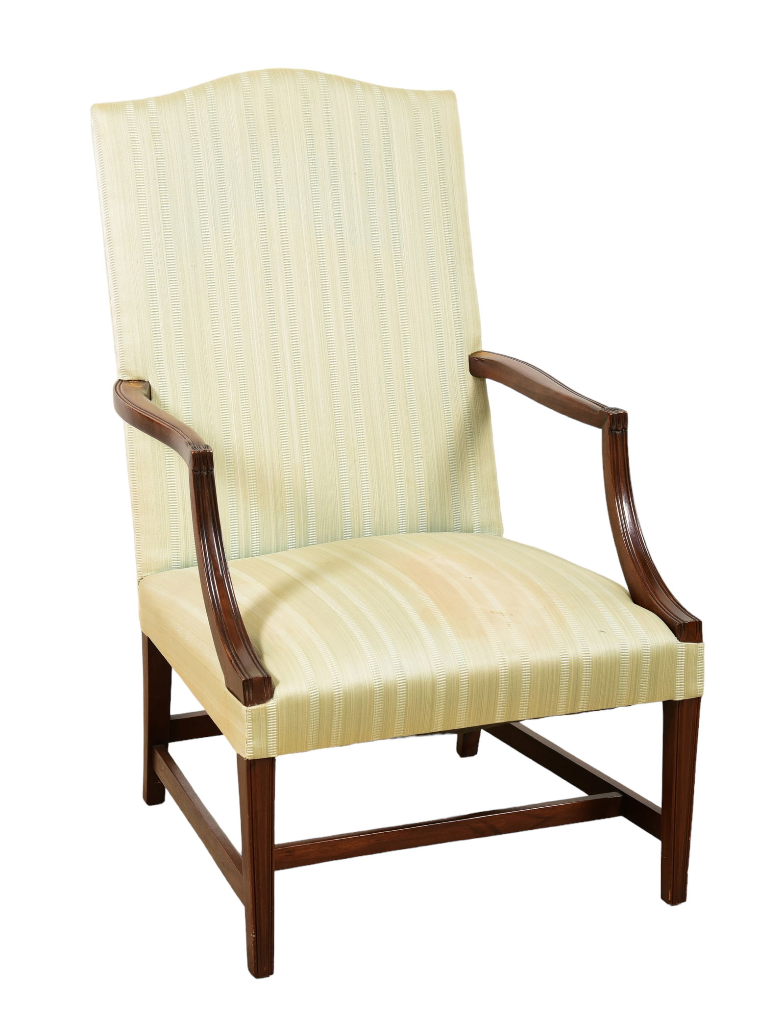 Chippendale style upholstered lolling chair (1 of 2)