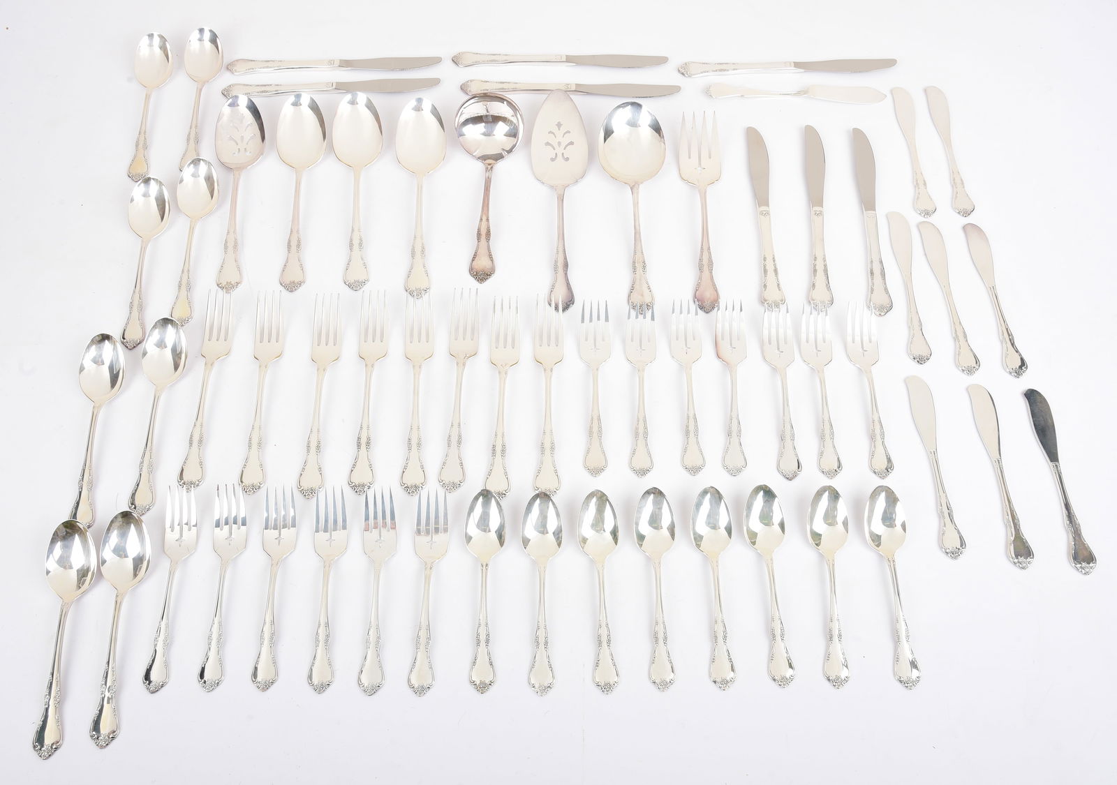 (62) Pcs Oneida Fredericksburg Silver Plate Flatware (1 of 2)