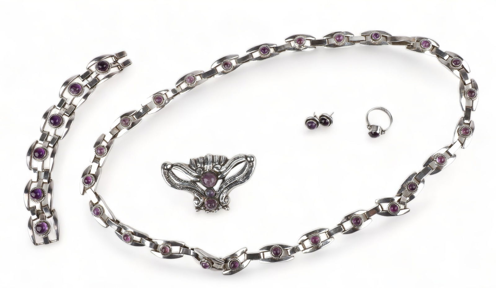 Mexican Amethyst Cabochon Jewelry Group (1 of 5)