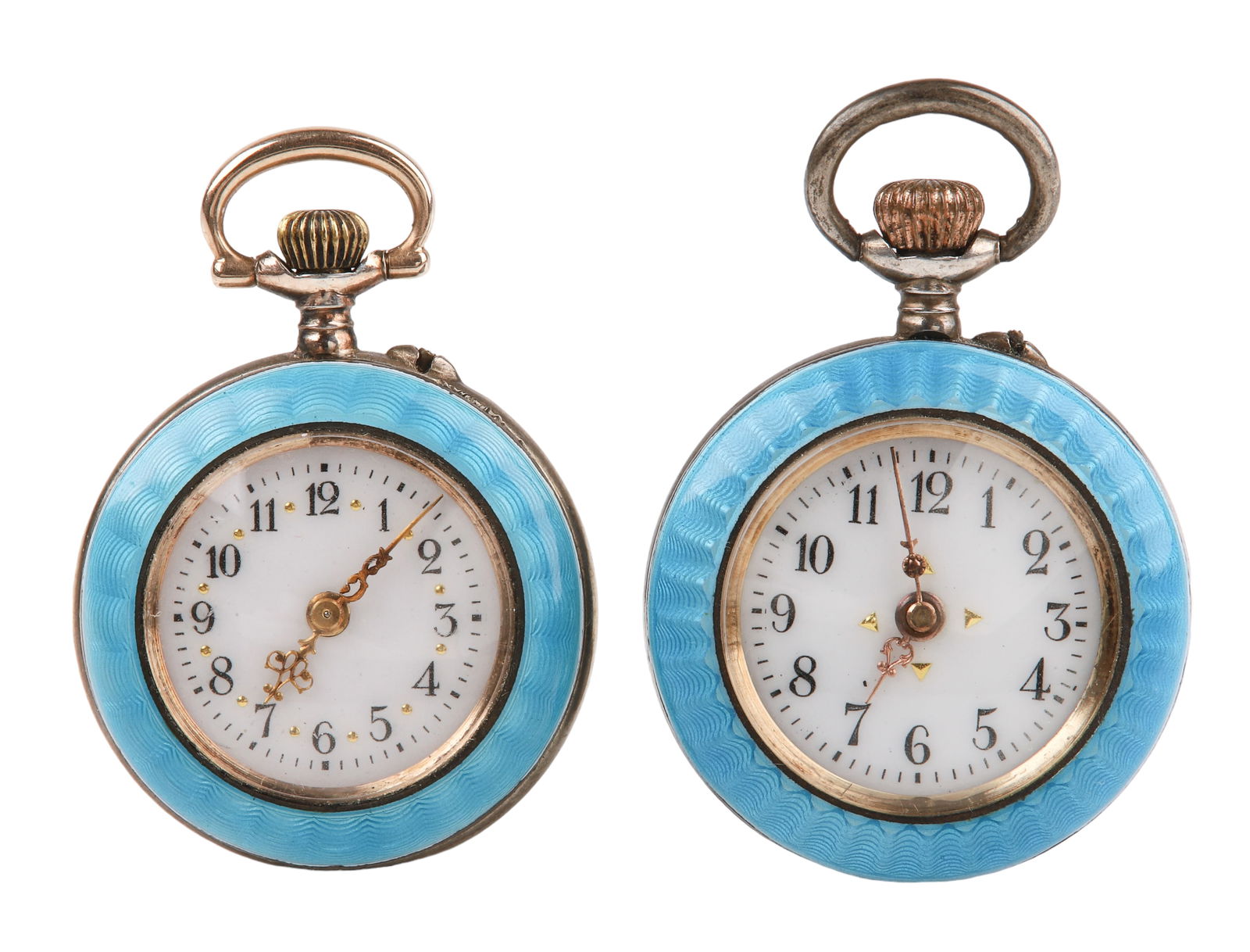 (2) Swiss Silver Guilloche Pocketwatches (1 of 7)