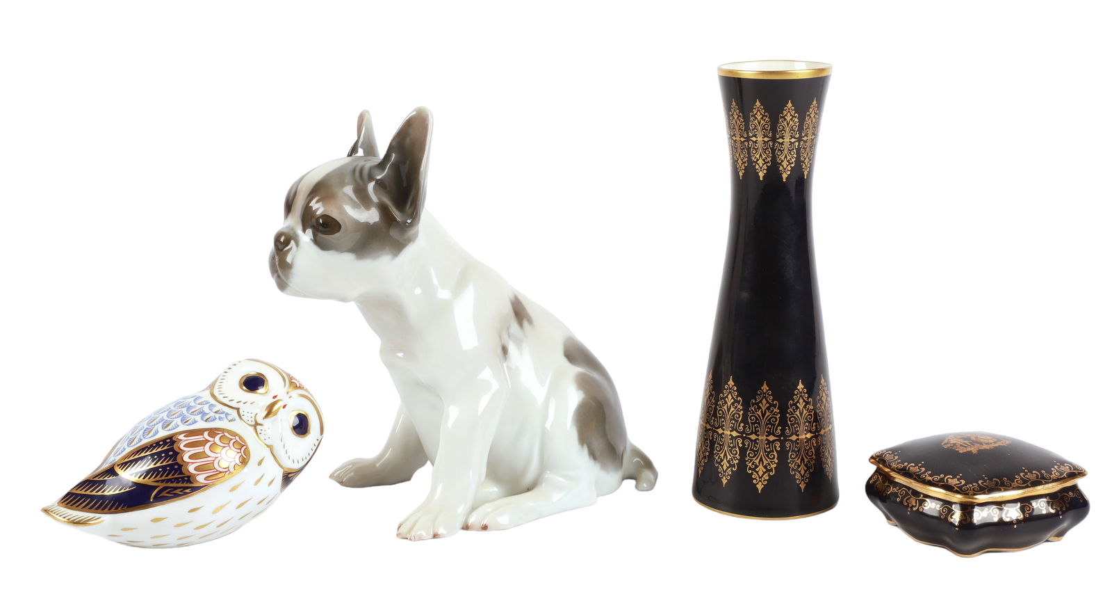 (4) Porcelain Animal Figures, Vase and Covered Box (1 of 6)