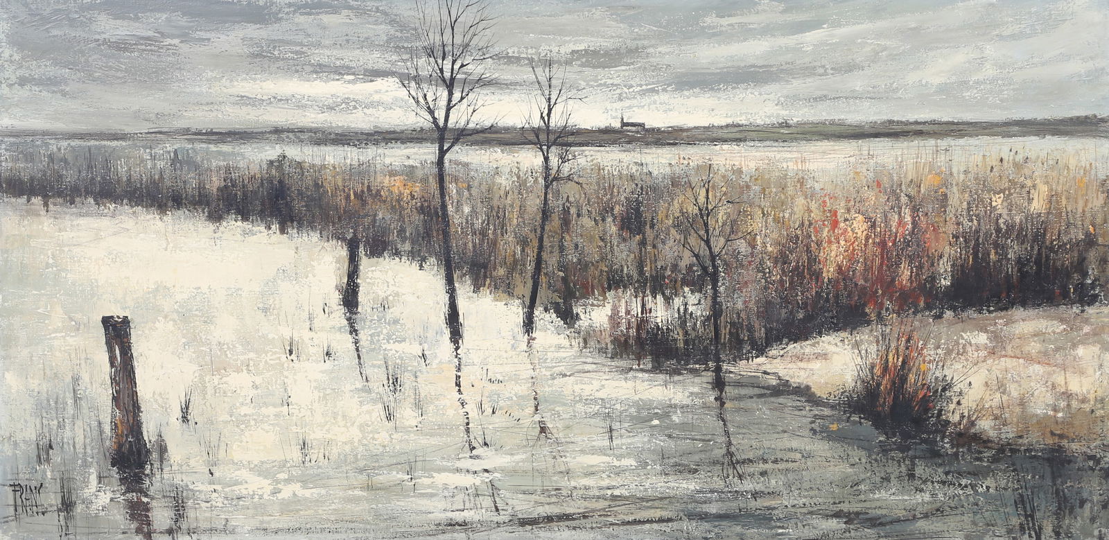 Francois Franc Winter Landscape Painting (1 of 4)