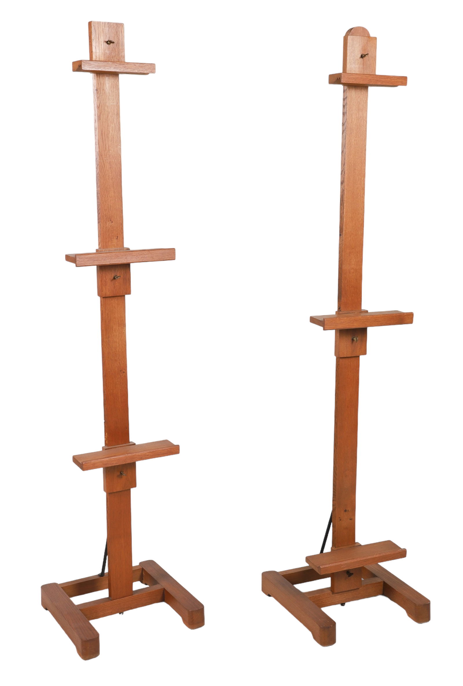 Pair walnut adjustable easels (1 of 1)