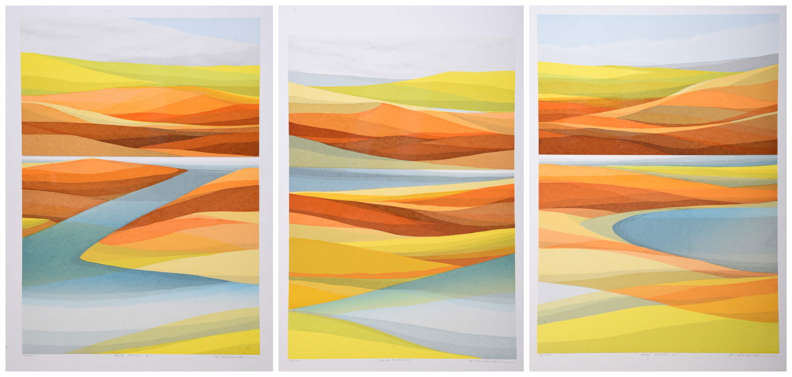 Kensuke Wakeshima "Blue River Triptych" (1 of 8)