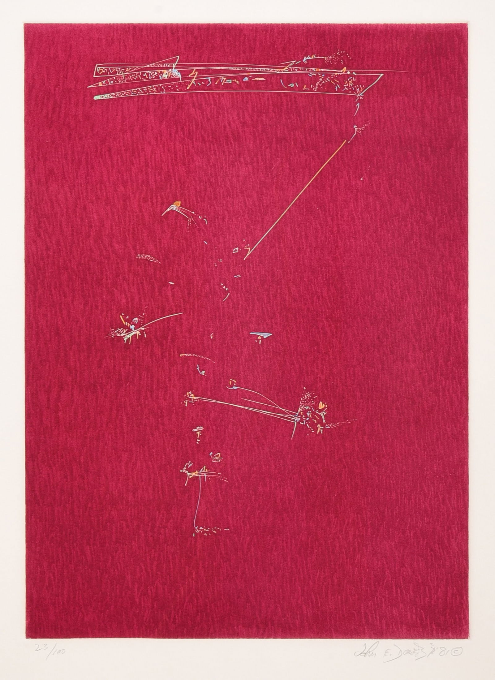 John E Dowell Etching "Philadelphia Song" (1 of 4)