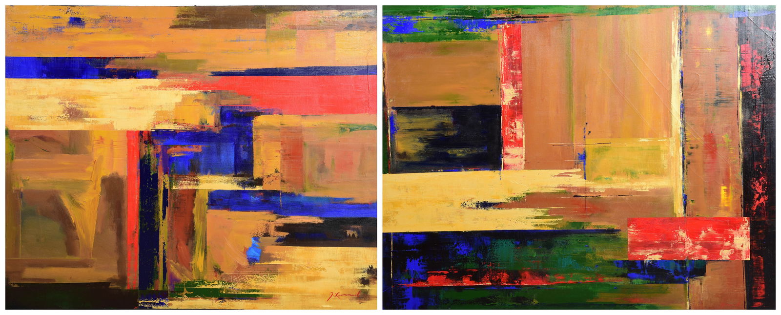 (2) Large Format Abstract Paintings (1 of 6)