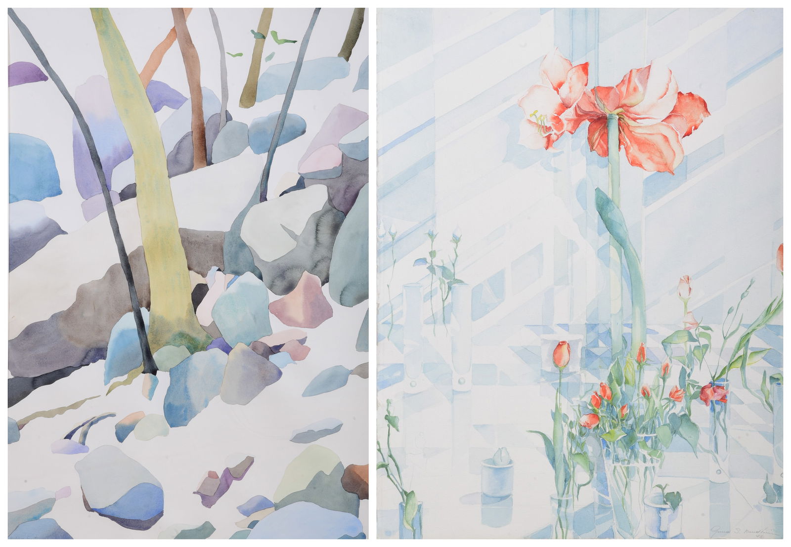 (2) Large Watercolors (1 of 7)