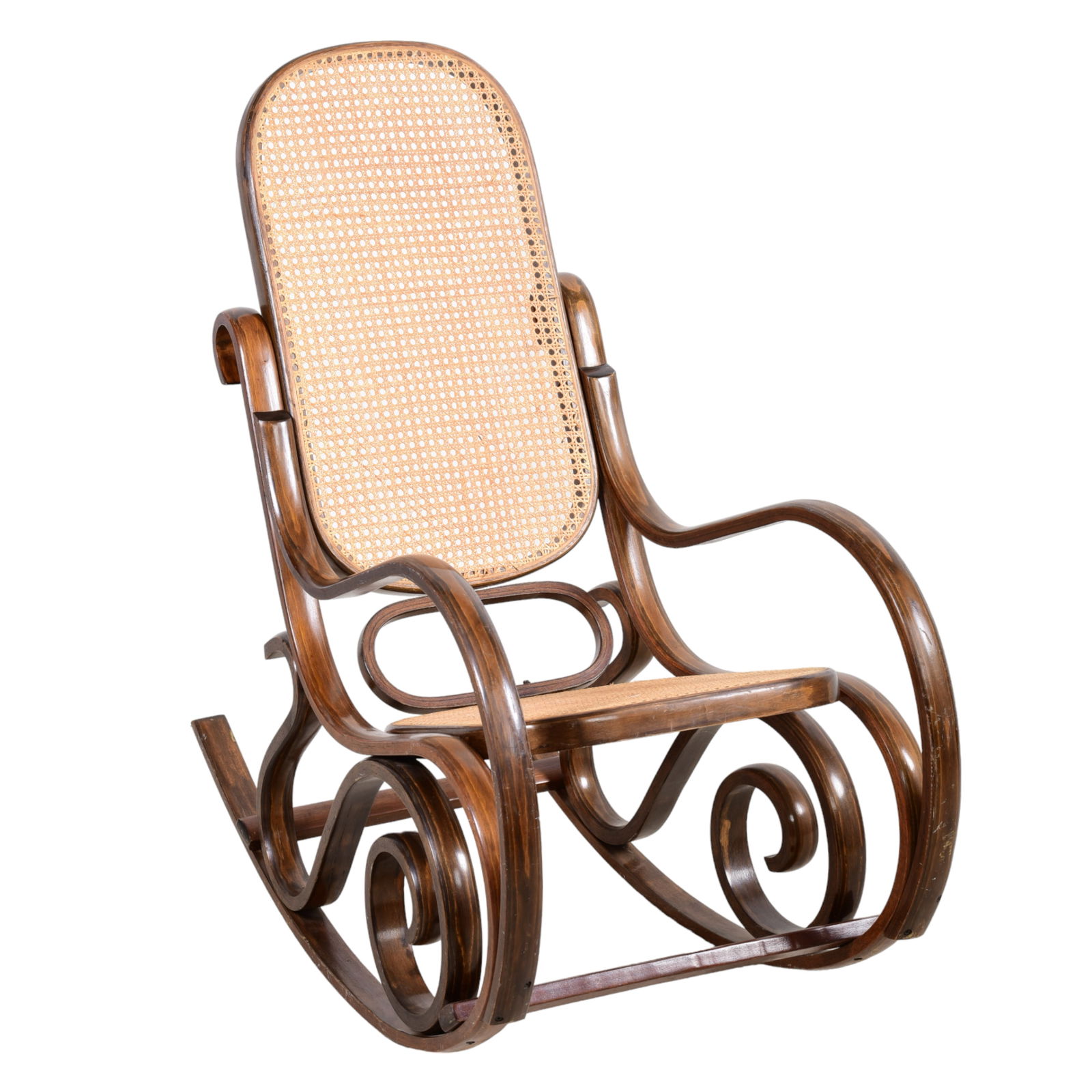 Thonet style caned and oak rocking chair (1 of 2)