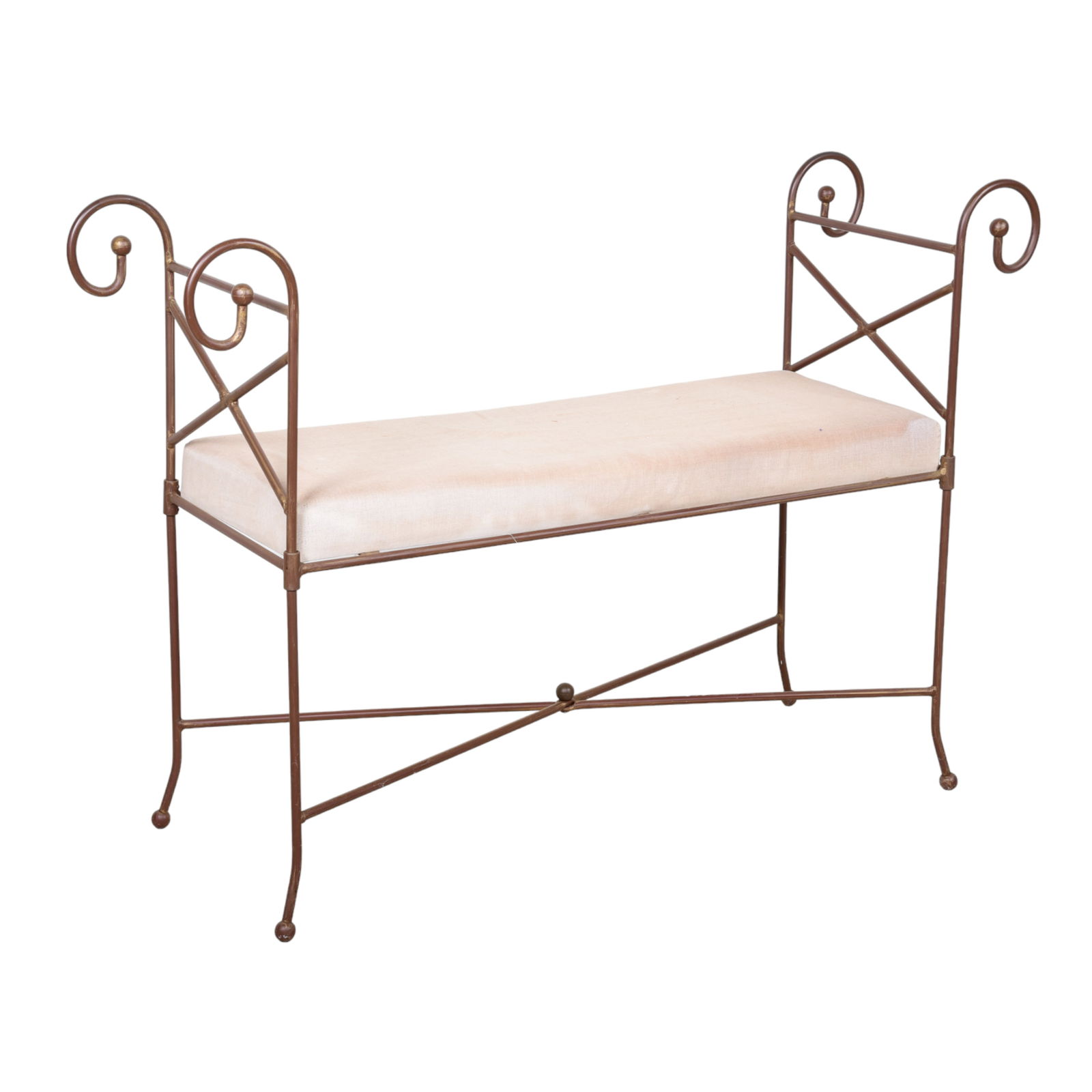 Regency style gilt metal bench (1 of 2)