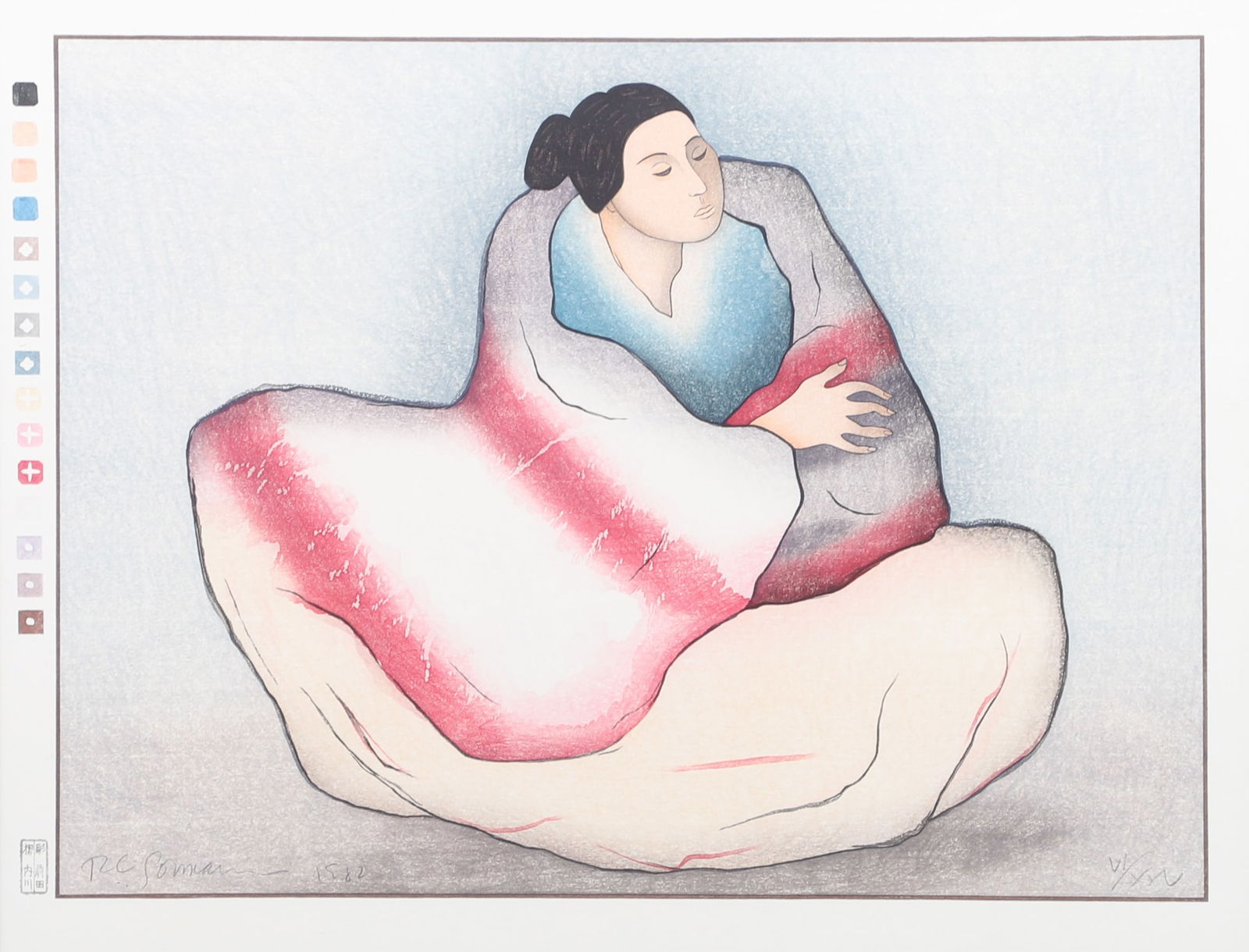 R C Gorman Woodblock Print "Maya" (1 of 3)