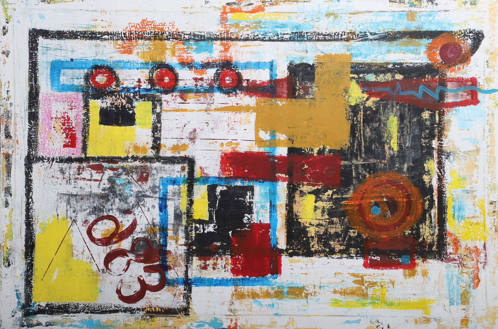 Dennis Sakelson Large Abstract Painting (1 of 2)