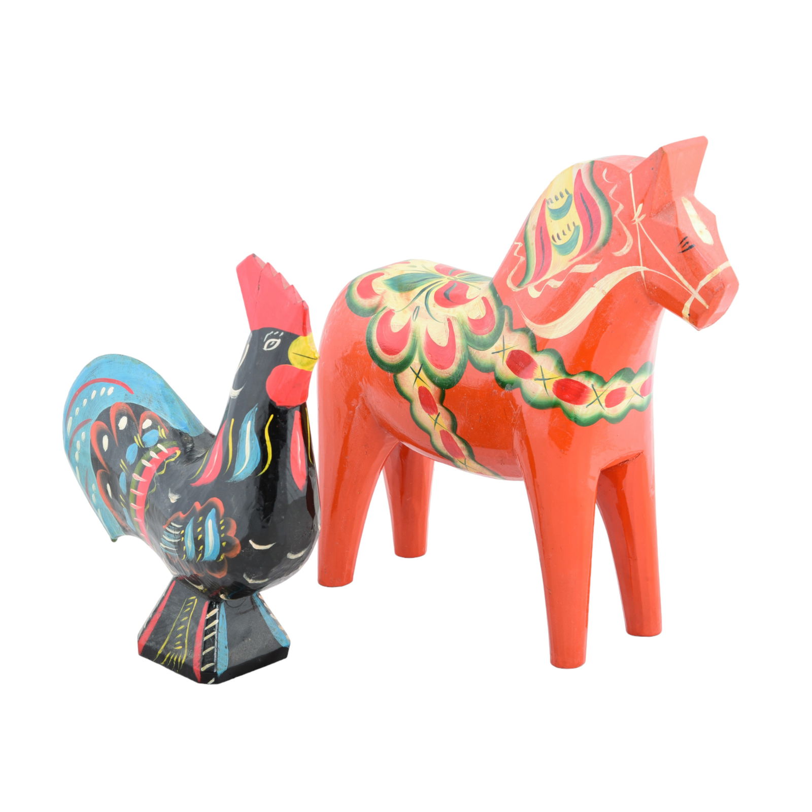Swedish Dala Horse and Rooster (1 of 2)