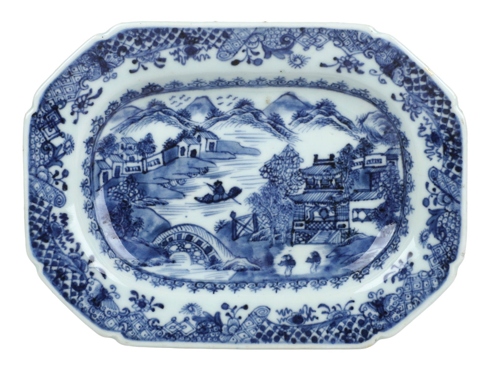 Chinese Export Blue & White Porcelain Platter (1 of 3)