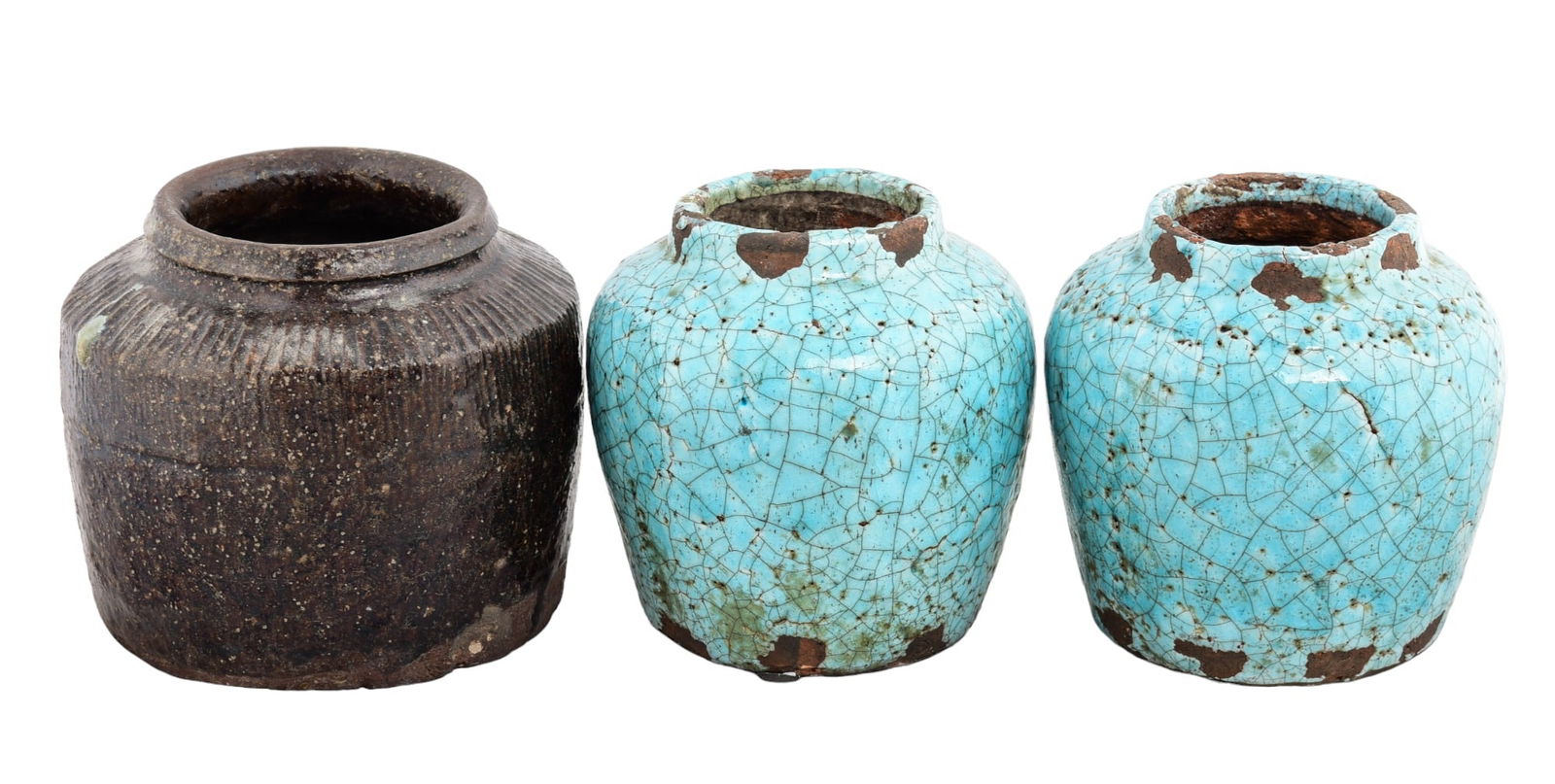 (3) Asian Pottery Jars (1 of 1)