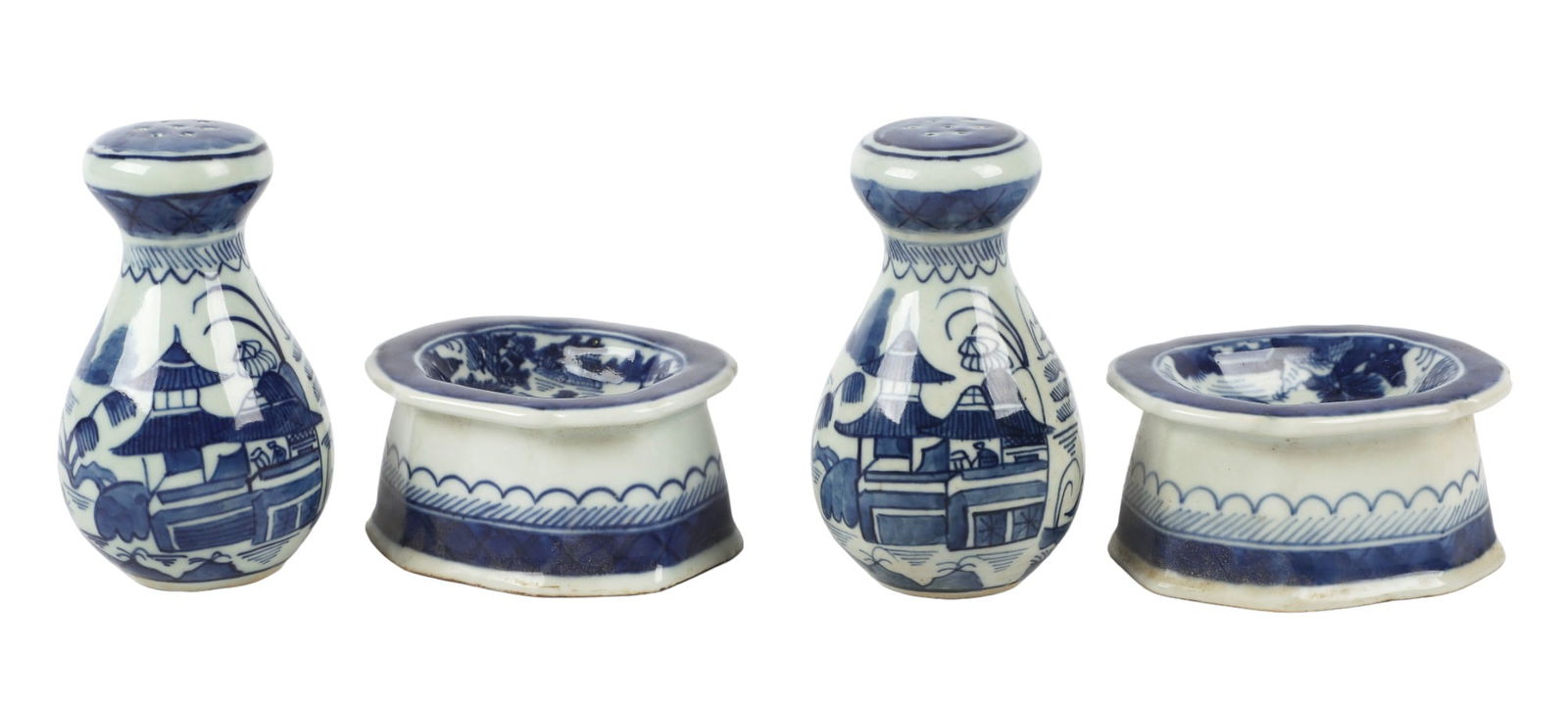 (4) Pcs Chinese Canton Salts & Shakers (1 of 6)