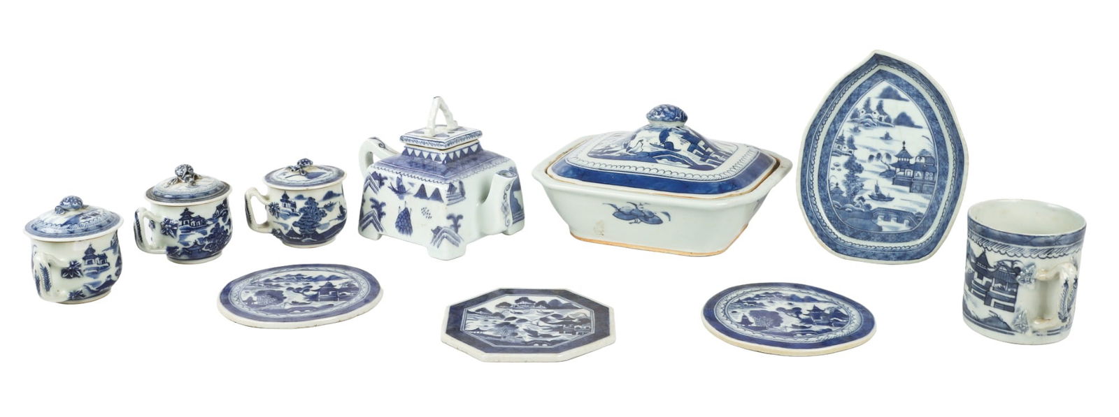 (10) Pcs Chinese Canton Porcelain (1 of 8)