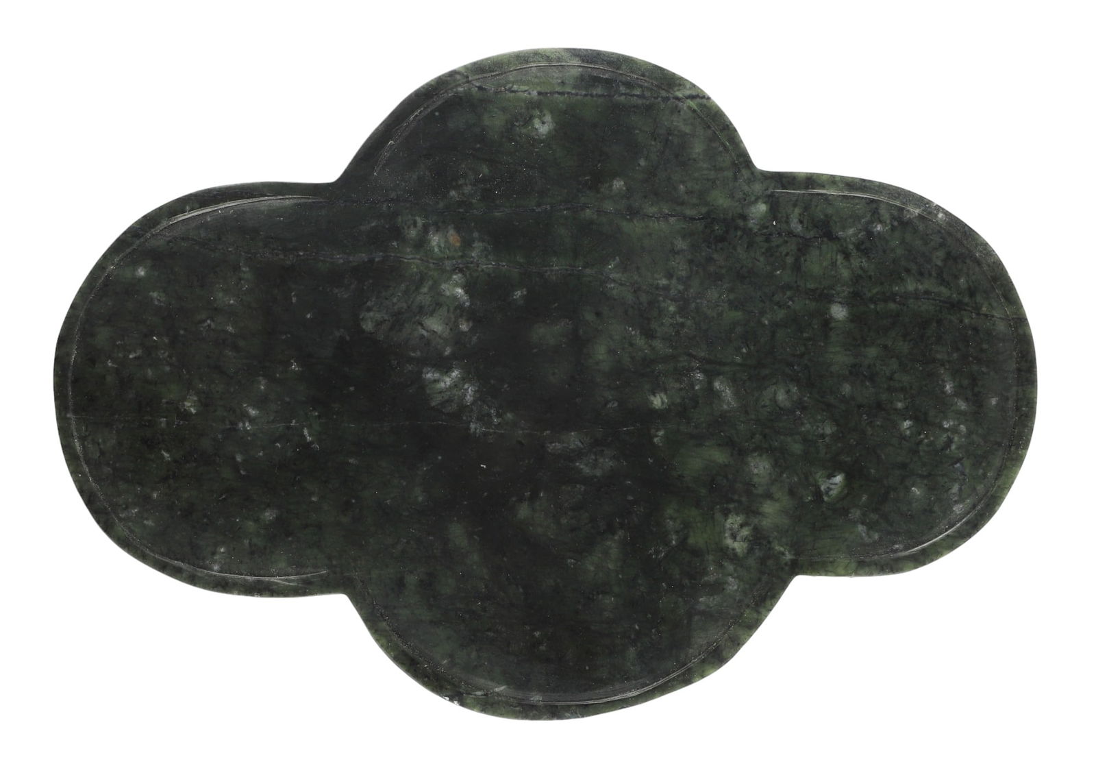 Chinese Dark Green Jade Tray (1 of 2)