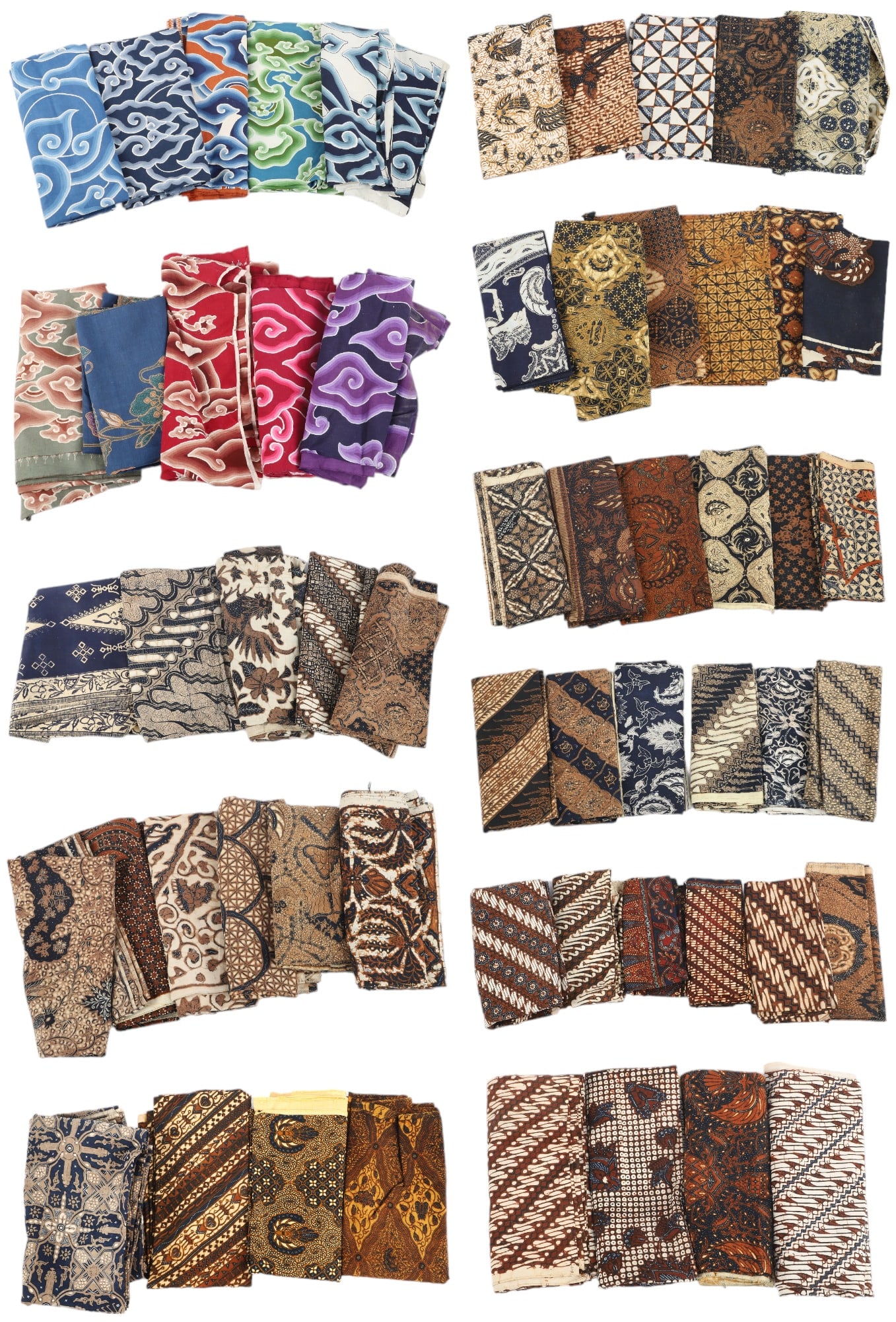 (40)+ Indonesian Batik Fabric Portions (1 of 13)