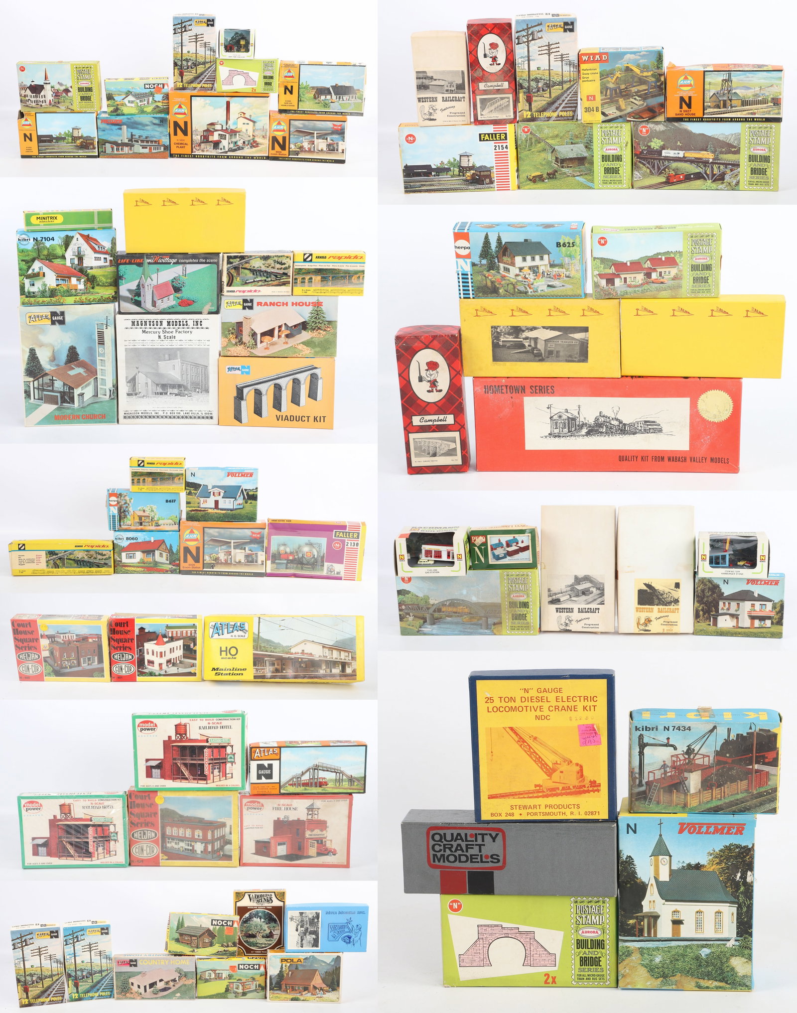 Large Collection of N-Scale Buildings in Boxes (1 of 11)