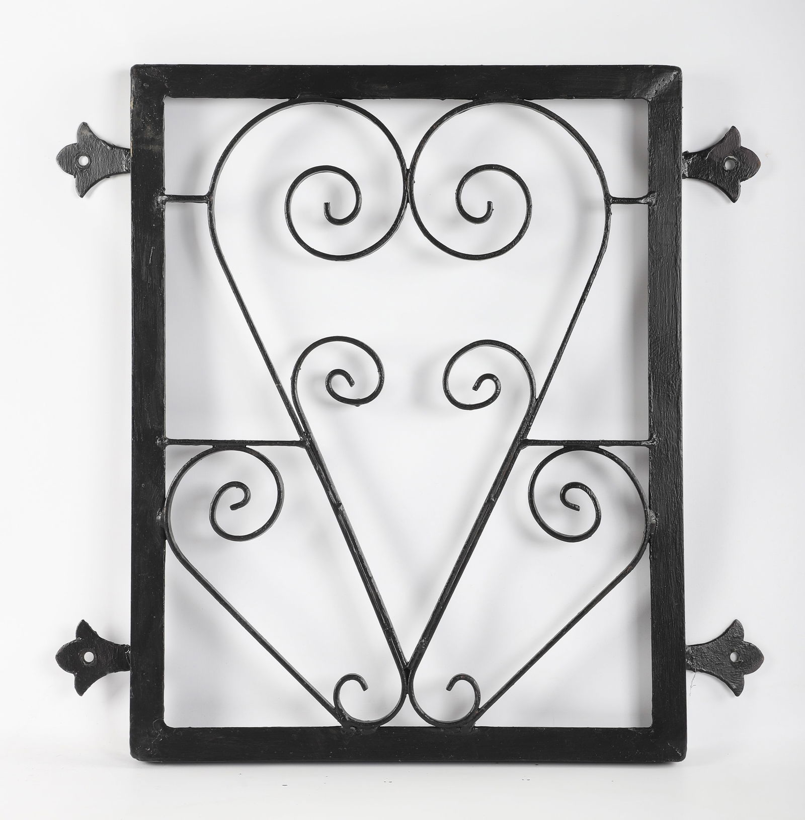 Black Painted Wrought Iron Window Grate (1 of 1)
