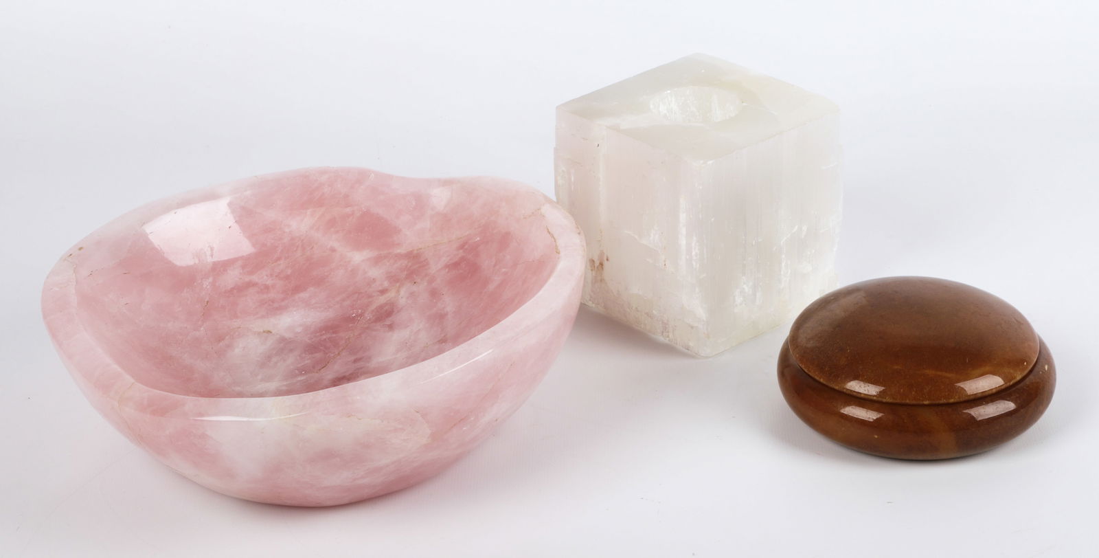 Rose Quartz, Selenite and Stone Covered Box (1 of 4)