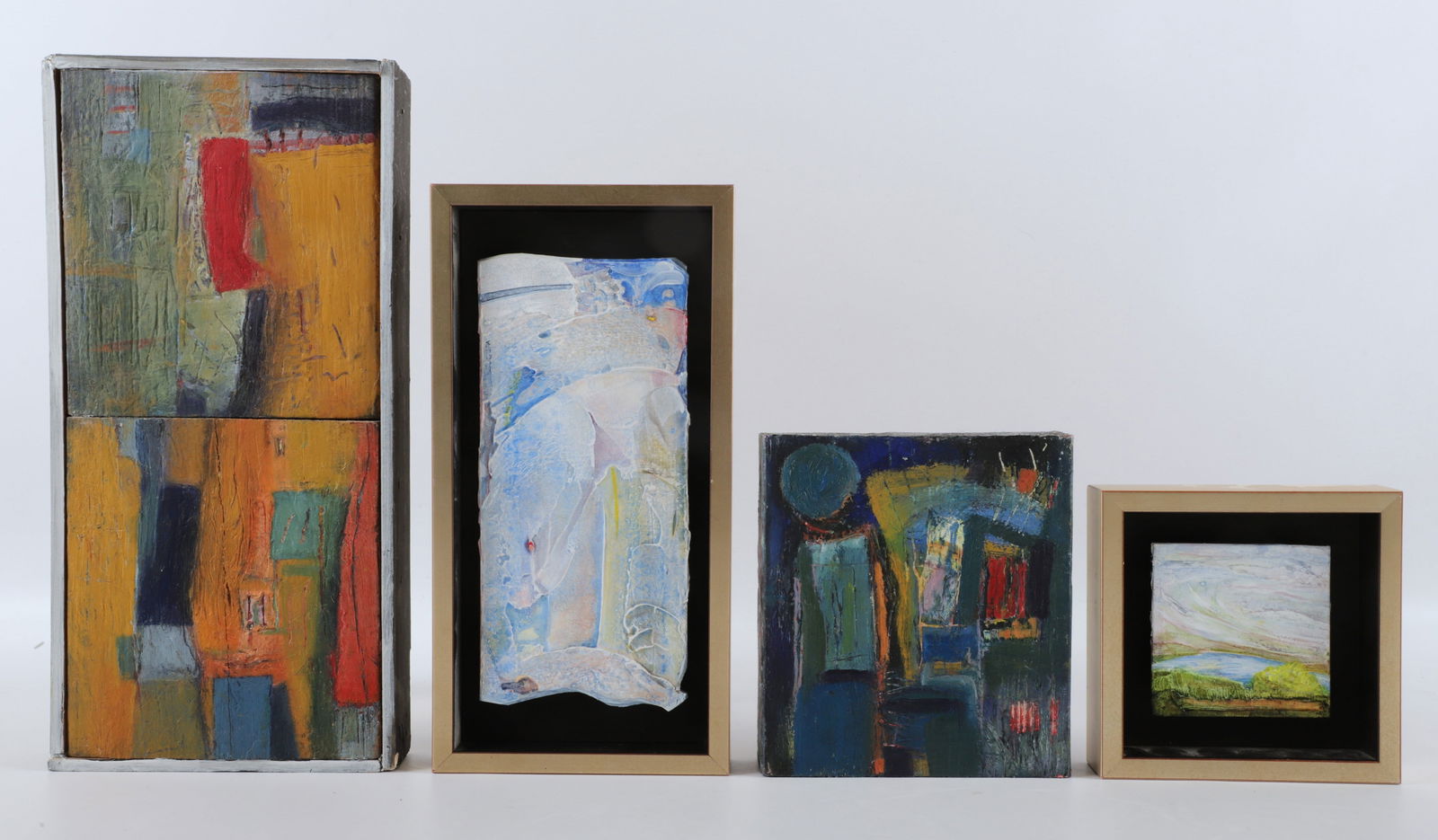 (4) Small Contemporary Abstract Paintings (1 of 5)