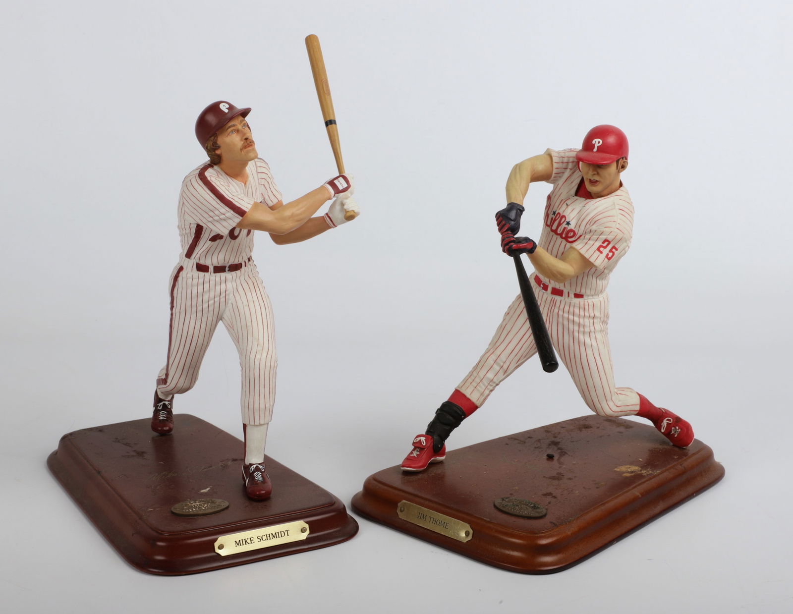 Danbury Mint Figures Schmidt Thome: 2 Danbury Mint Figures - No Box included of Mike Schmidt & Jim Thome Both as Phillies