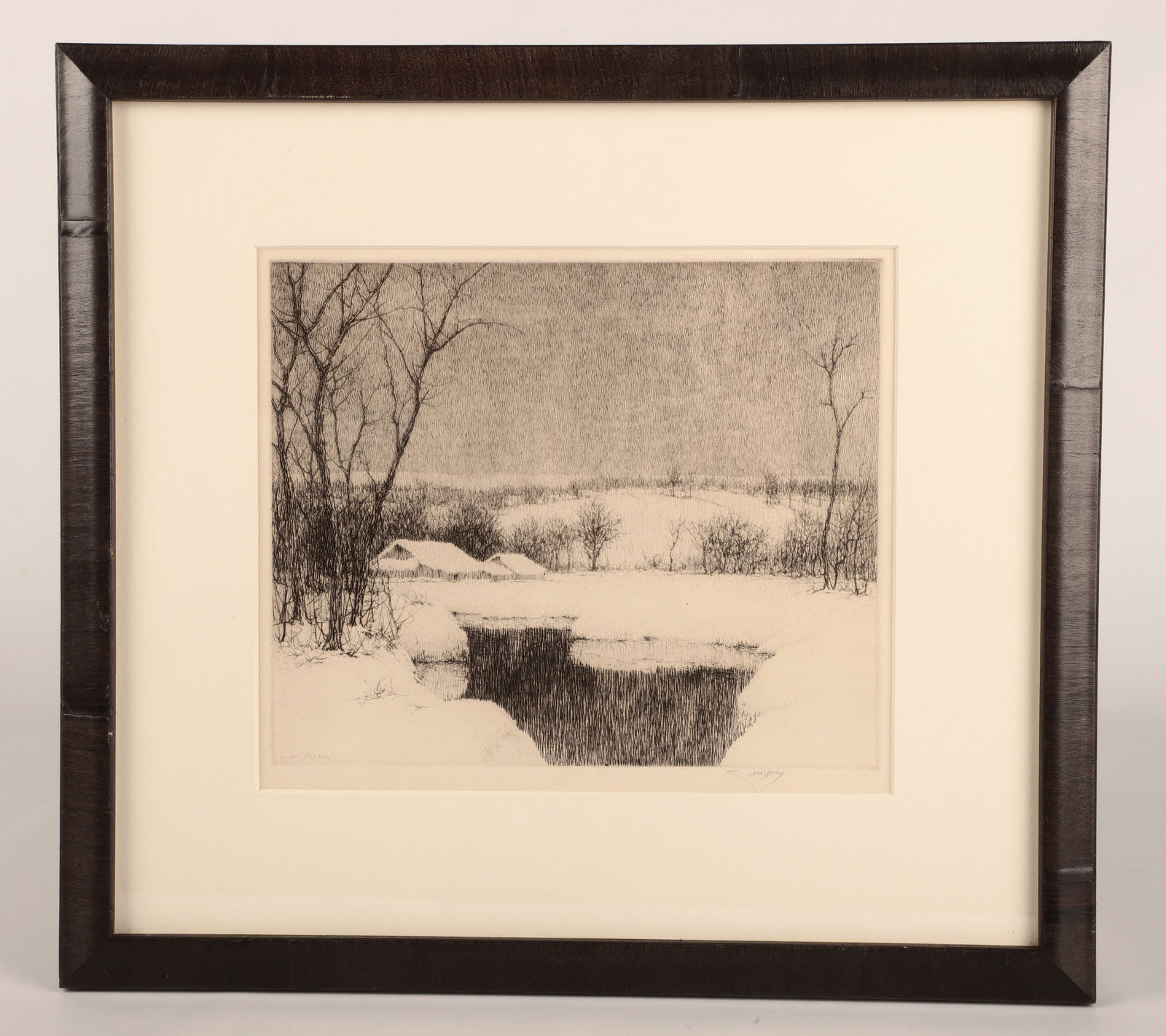 C Jack Young Pencil Signed Etching (1 of 4)