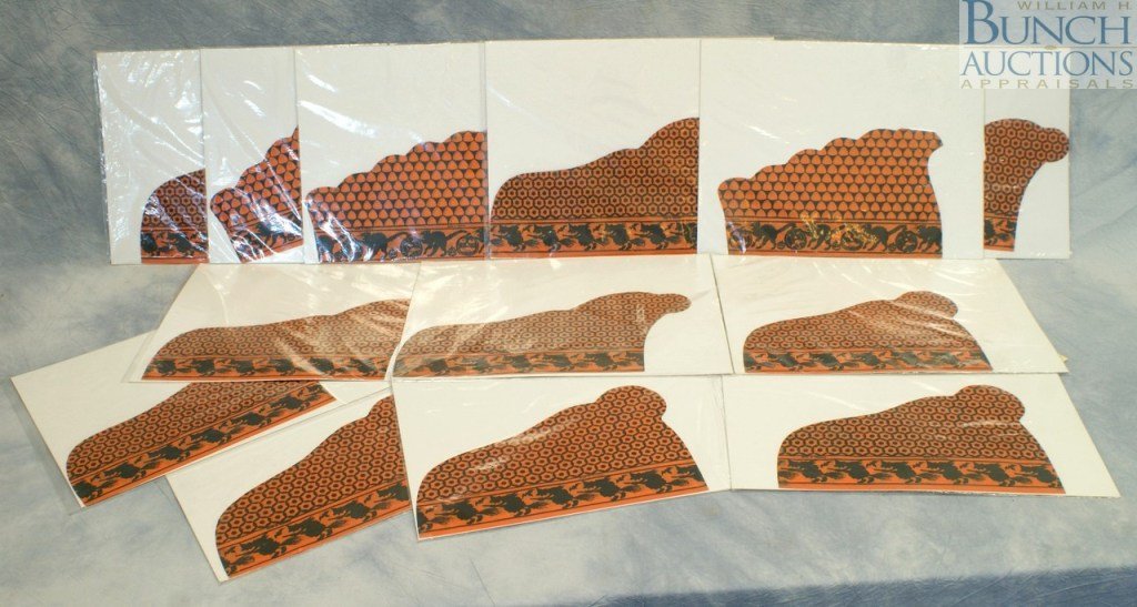 Lot of (15) vintage German Halloween tissue paper: Lot of (15) vintage German Halloween tissue paper hats, various shapes and designs, c 1930's