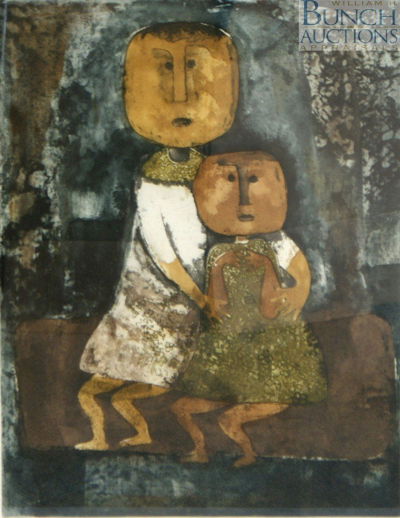 Graciela Rodo Boulanger, Bolivia, b 1935, LE lith: Graciela Rodo Boulanger, Bolivia, b 1935, LE lithograph, Mother and Child, 63/280, image size 25" x 19 1/2"