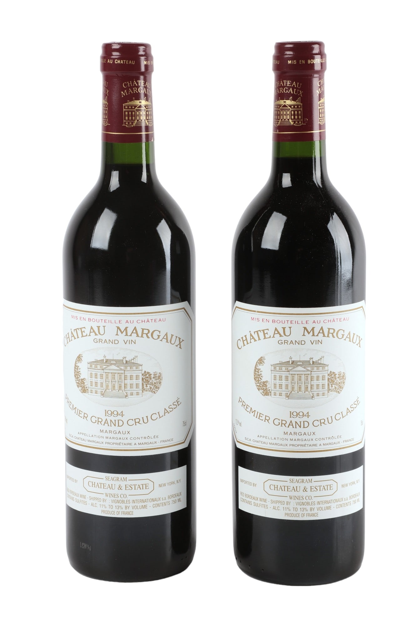 (2) 1994 Chateau Margaux, Margaux France: (2) 1994 Chateau Margaux, Margaux France, RP 91+, 750 ml The wine offered in this sale is the single owner collection of the since passed avid wine collector and lover, Ray Emplit. The Emplit collecti