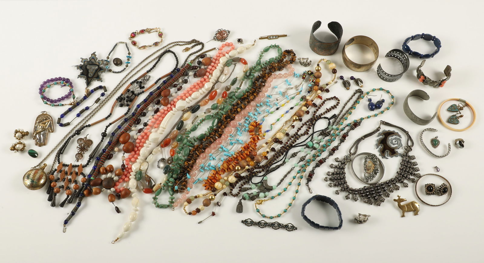 Sterling, Silver Tone, Stone Jewelry Grouping (1 of 8)