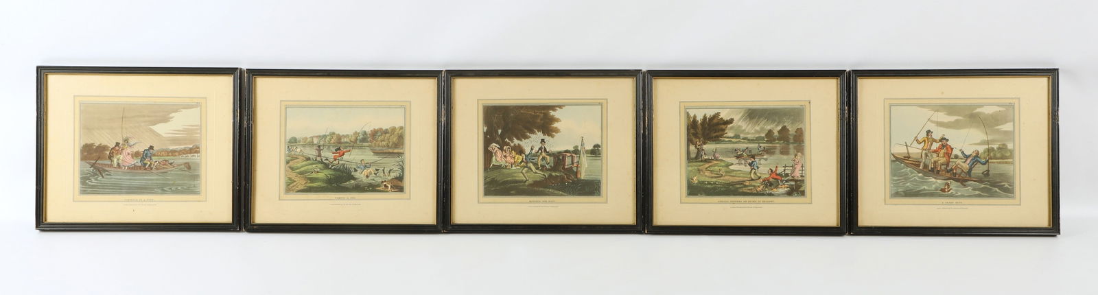 (5) English Comedic Angling Fishing Prints (1 of 6)