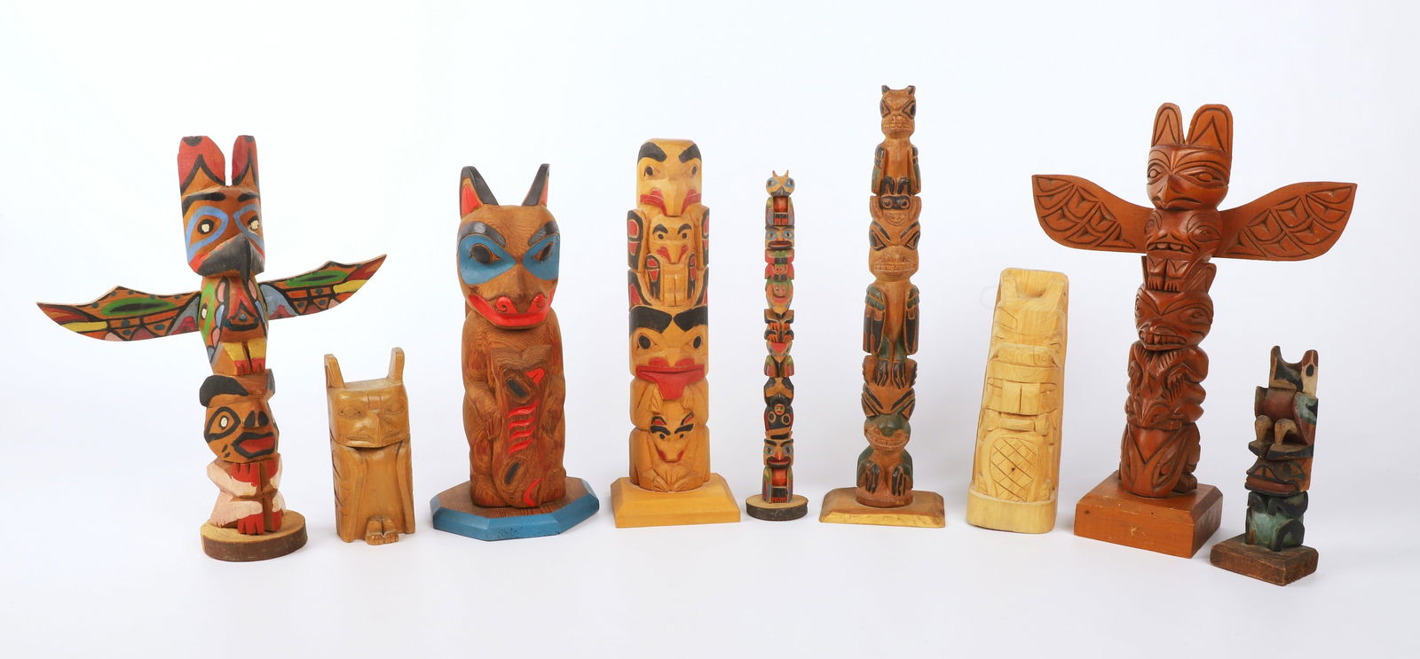 (9) Decorative Pacific Northwest Totem Poles (1 of 4)