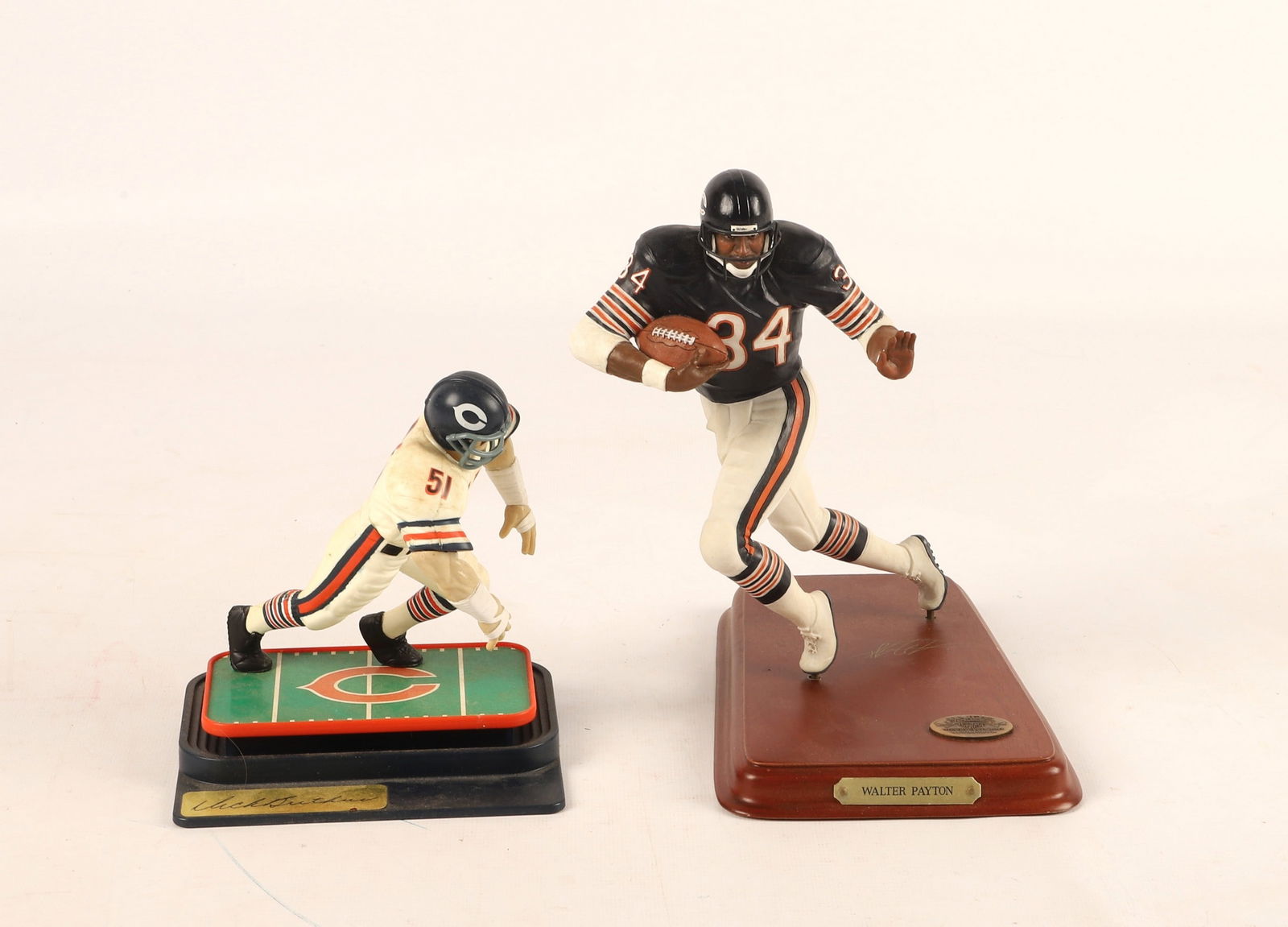 Danbury Mint Figure - Walter Payton & 1: Danbury Mint Figure - Walter Payton - No Box & 1999 Dick Butkus plastic Sports Impressions