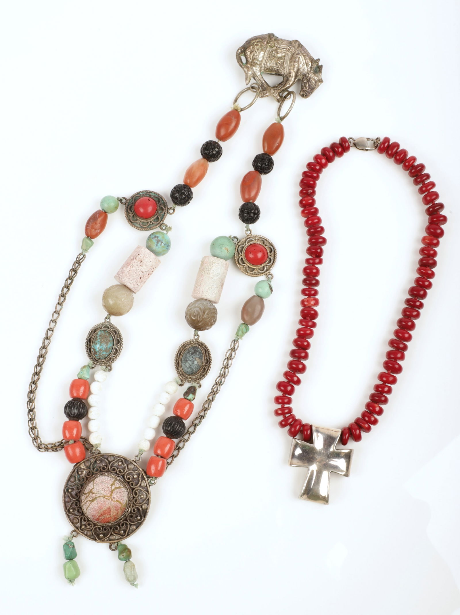 (2) Chinese Beaded Necklaces (1 of 10)