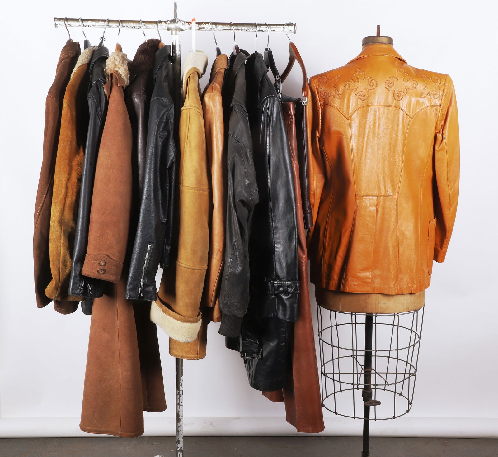 Vintage Leather Coats and Pants Grouping (1 of 5)