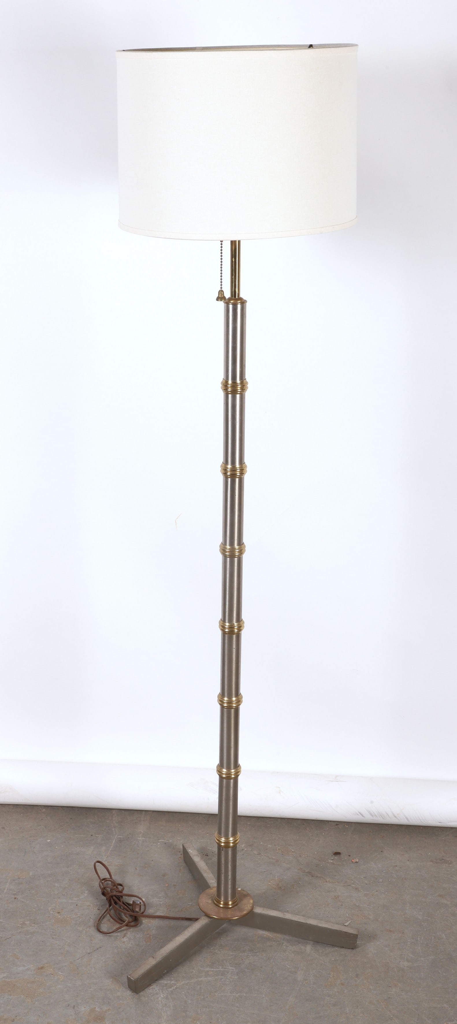 Mixed metal faux bamboo floor lamp (1 of 3)