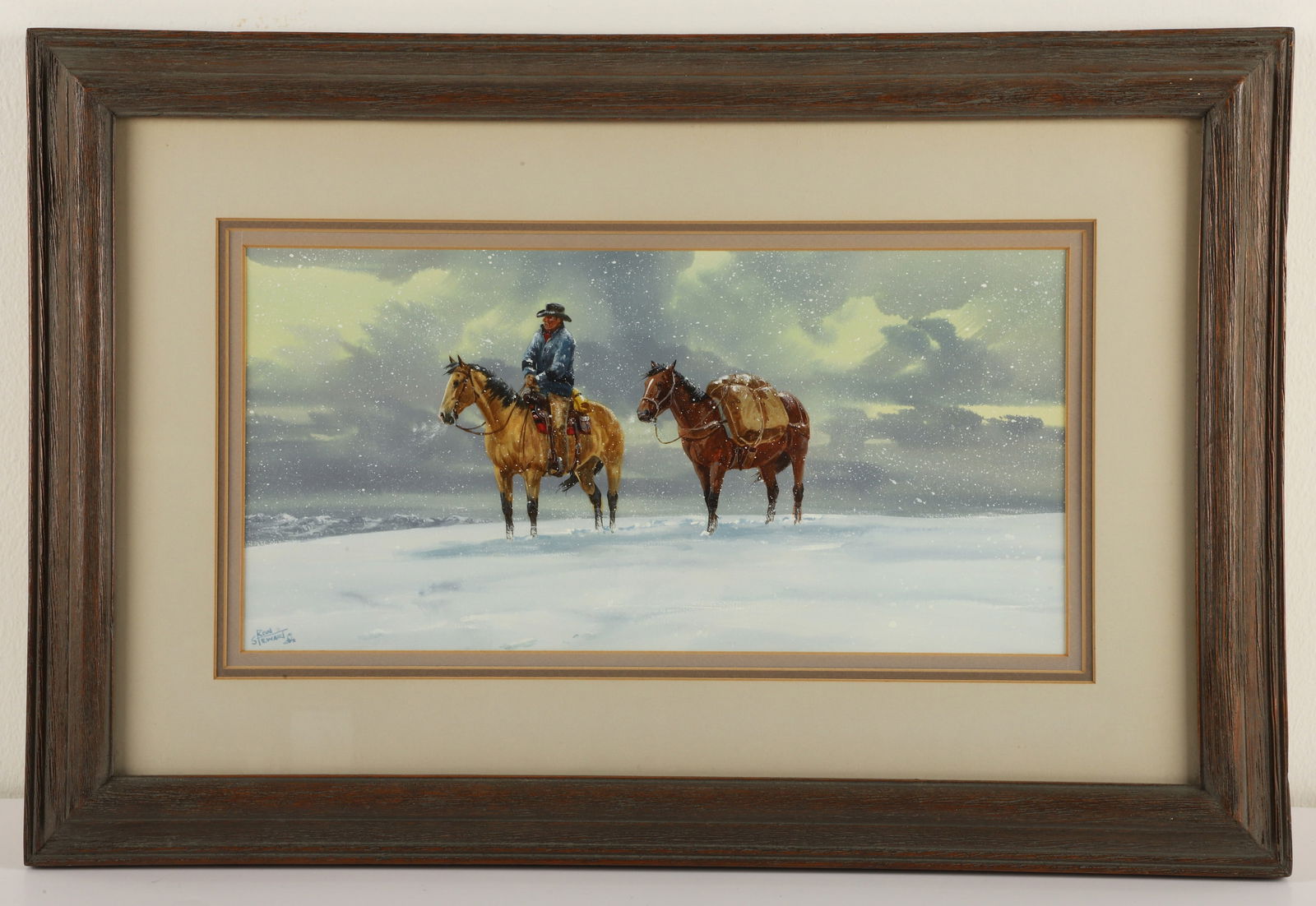Ron Stewart Western Painting "Winter Rider" (1 of 4)