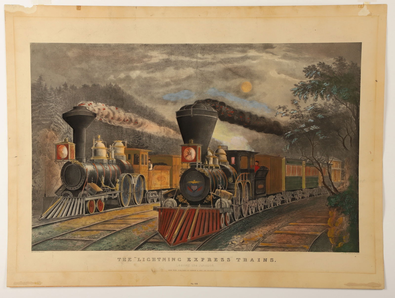 Currier & Ives Original "The Lightning Express Trains" (1 of 12)