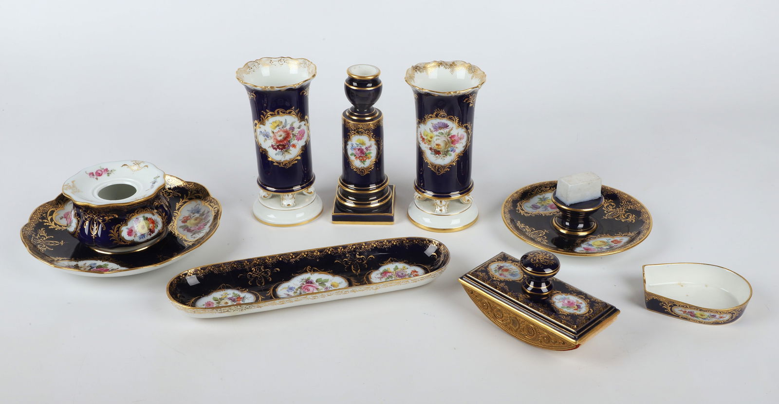 (9) Piece Meissen porcelain desk set (1 of 17)
