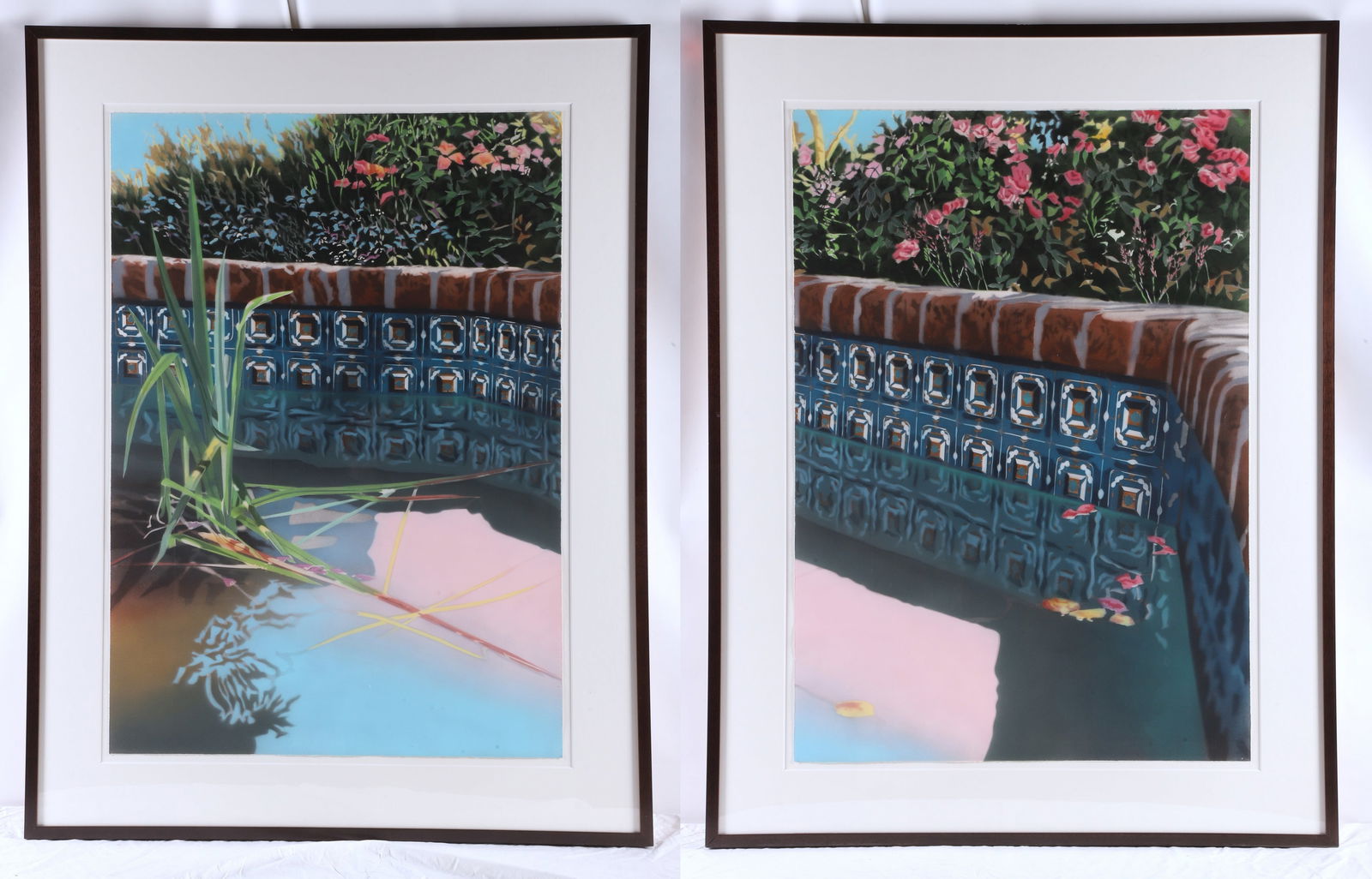 David T Kessler "Afternoon Light": David T Kessler (American, b 1950) "Afternoon Light", color lithograph on paper, no visible signature, each 39" x 37-1/2" sheet, framed 49" x 37-1/2", excellent condition