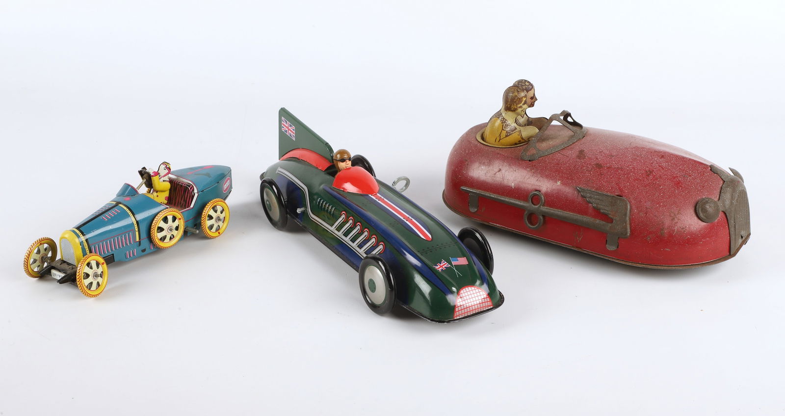 (3) Tin litho race cars (1 of 7)