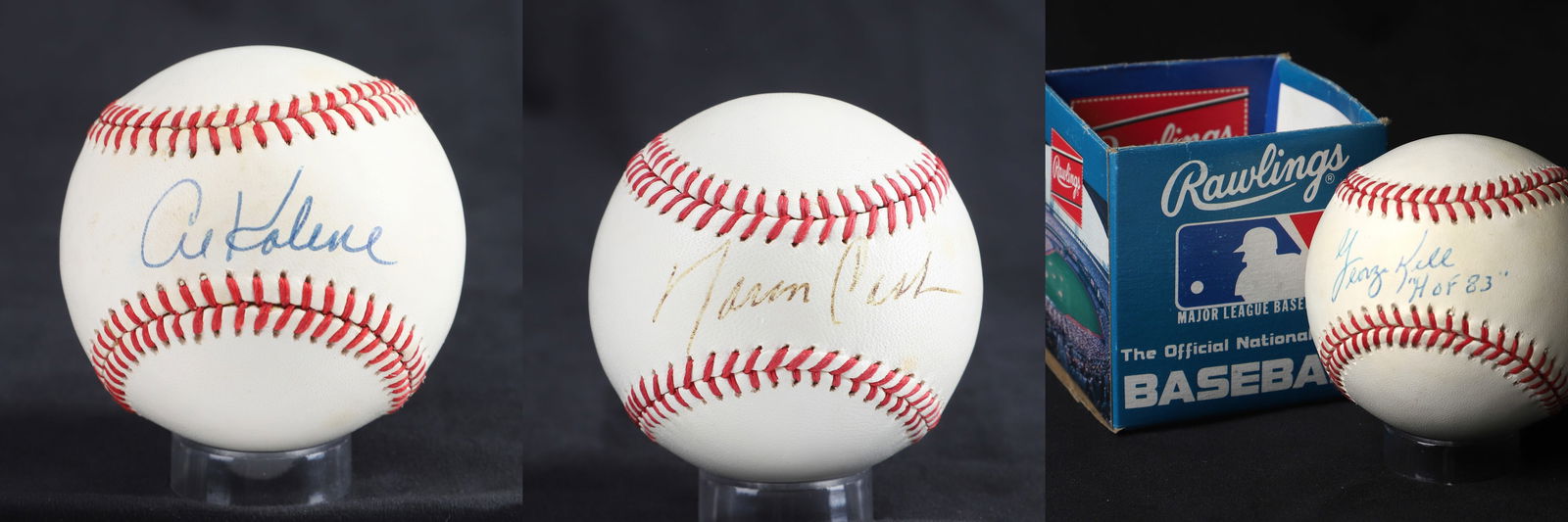 Three Single Signed Detroit Tigers Baseballs (1 of 6)