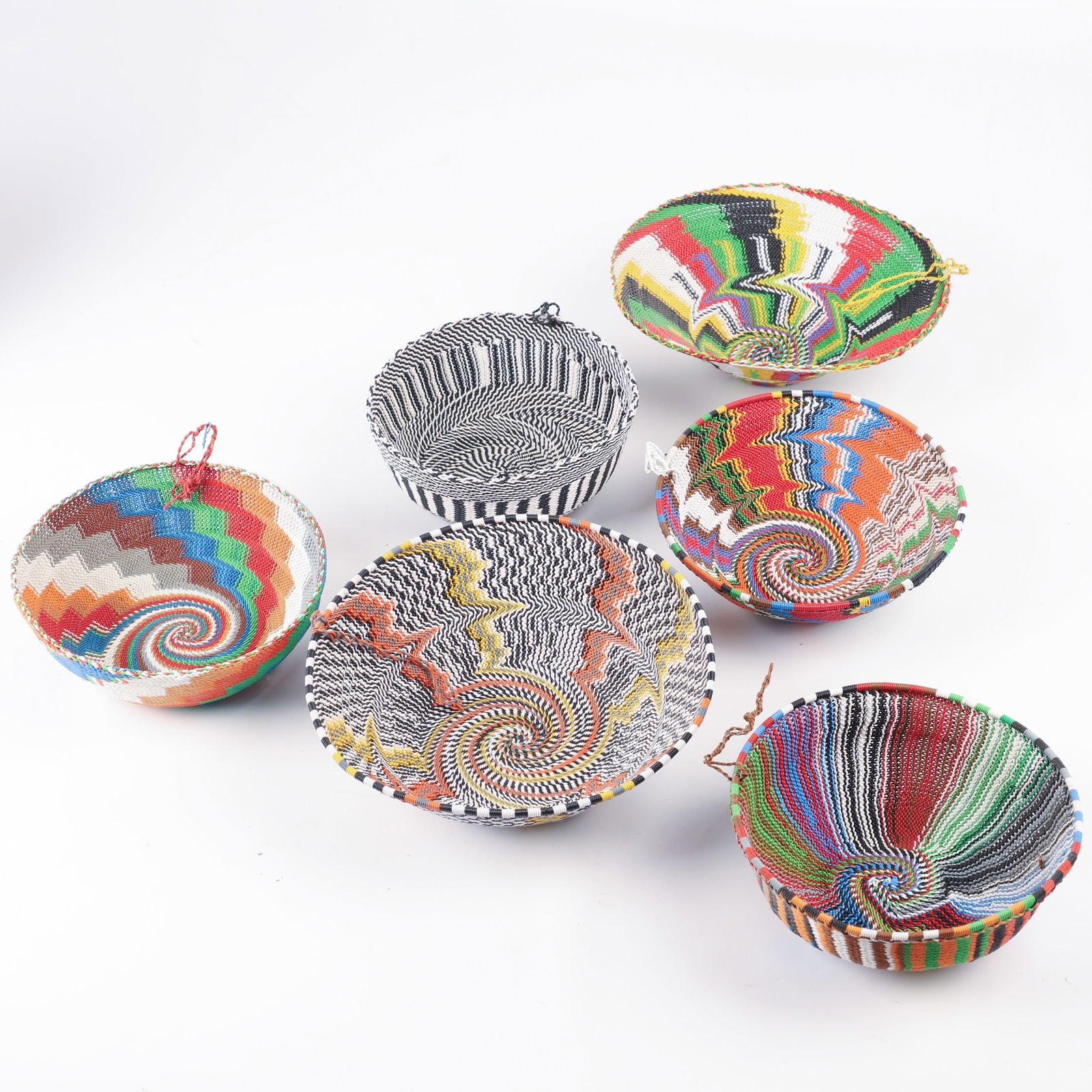 (6) African telephone wire baskets (1 of 4)