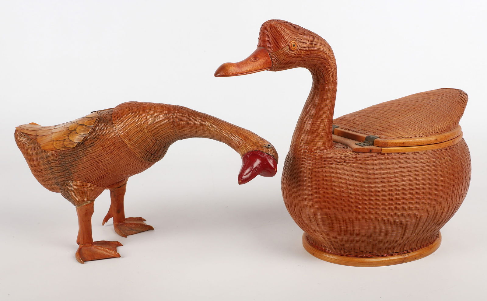 (2) Wicker duck and goose form vessels (1 of 3)