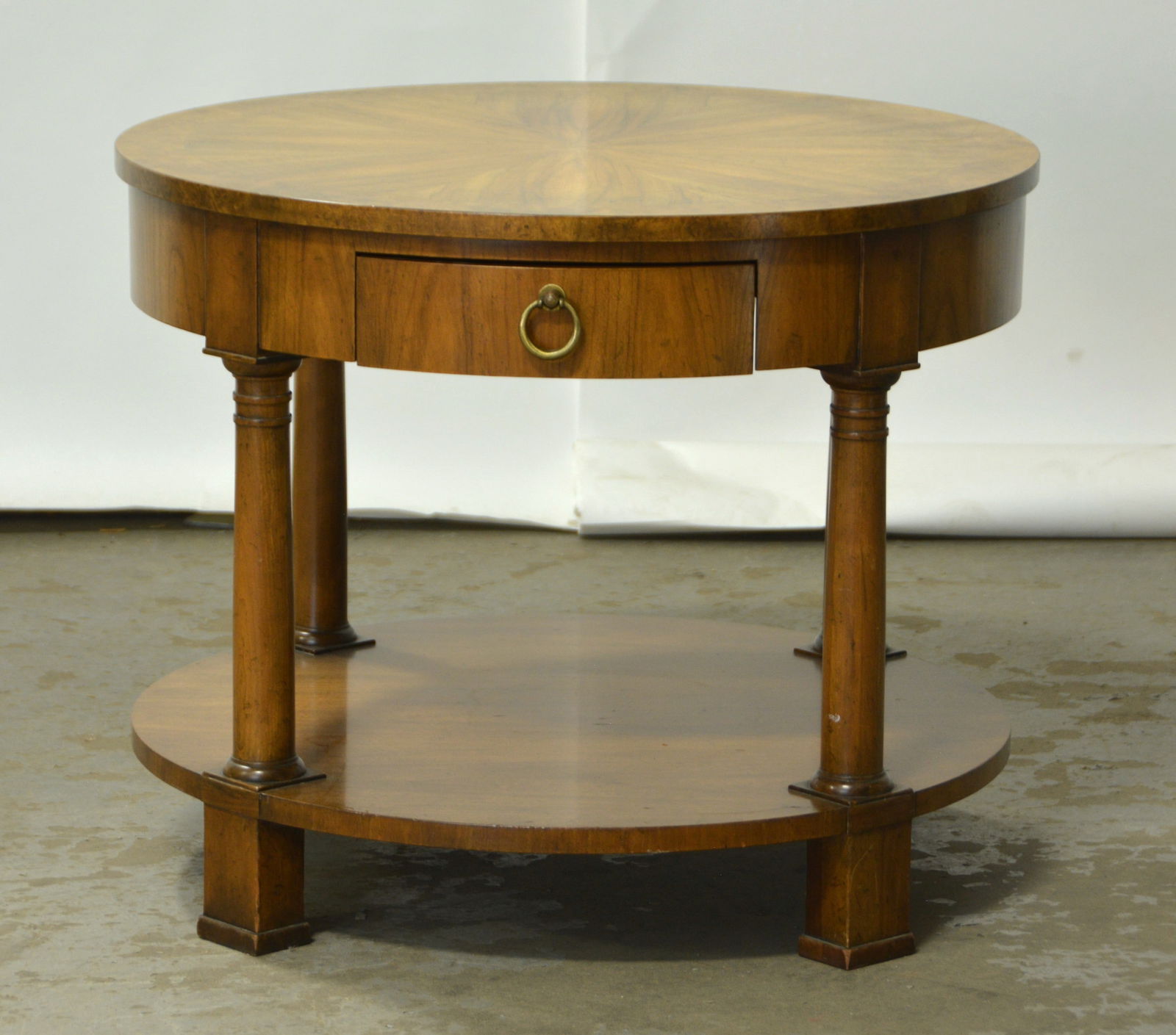 Baker furniture round end table (1 of 4)