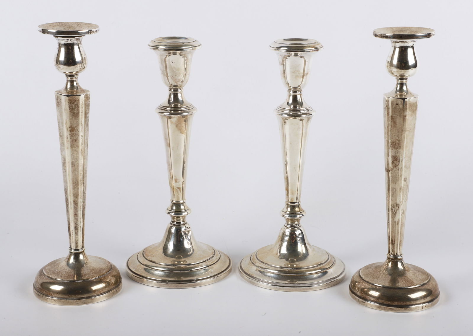 (2) Pair of weighted sterling candlesticks (1 of 5)