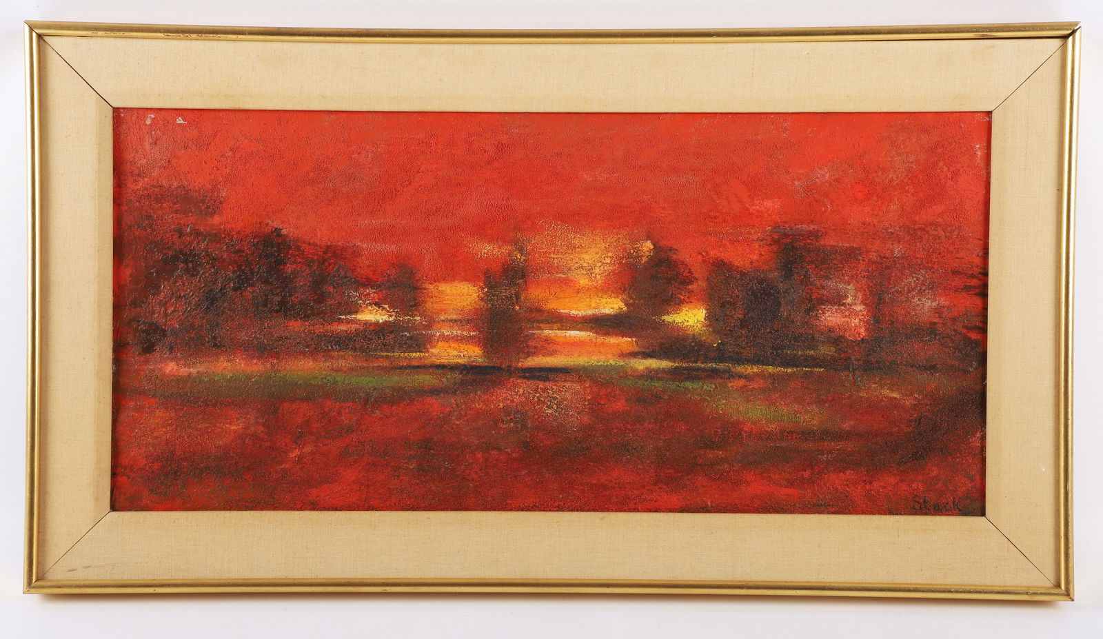 Mid-Century Modern Abstract Landscape Painting (1 of 4)